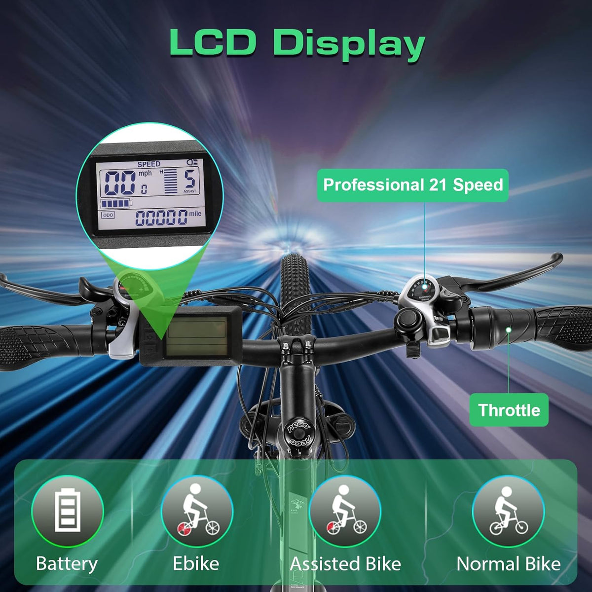 Electric Bike for Adults, 27.5" Electric Mountain Bike, Peak 749W Ebike 19.8MPH Electric Bike with 48V 499.2WH Battery, up to 50 Miles, 21 Speed Adult Electric Bicycles, SGS Certified to UL2849
