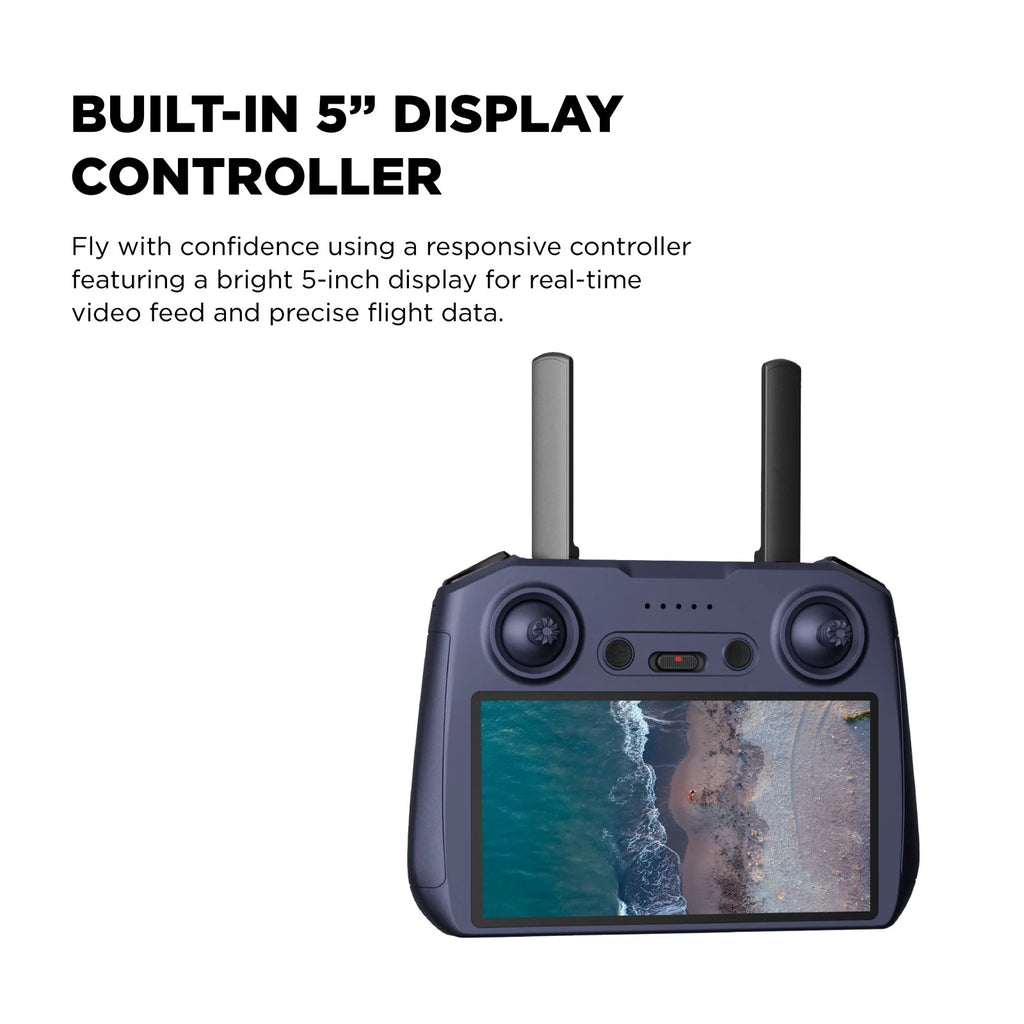 Skyflow GPS Foldable 4K UHD Aerial Drone for Adults with Live Video Feed & 5" Touchscreen Remote