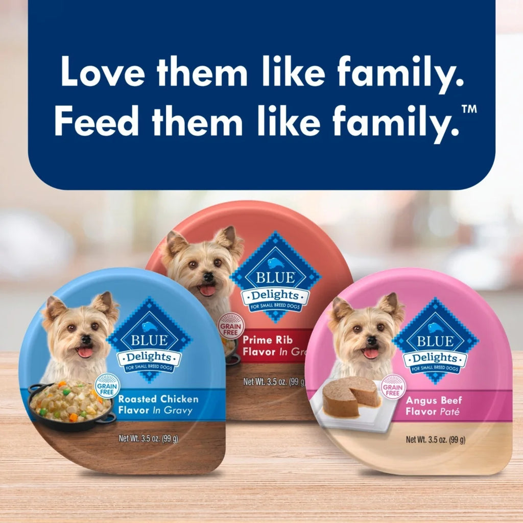 (3 Pack)  Delights Adult Small Breed Filet Mignon & New York Strip Wet Dog Food Variety 12 Pack, 3.5 Oz Cup