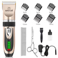 Dog Clippers 50Db Low Noise, 2-Speed Quiet Dog Grooming Kit Rechargeable Cordless Pet Hair Clipper Trimmer Shaver for Small and Large Dogs Cats Animals - Gold