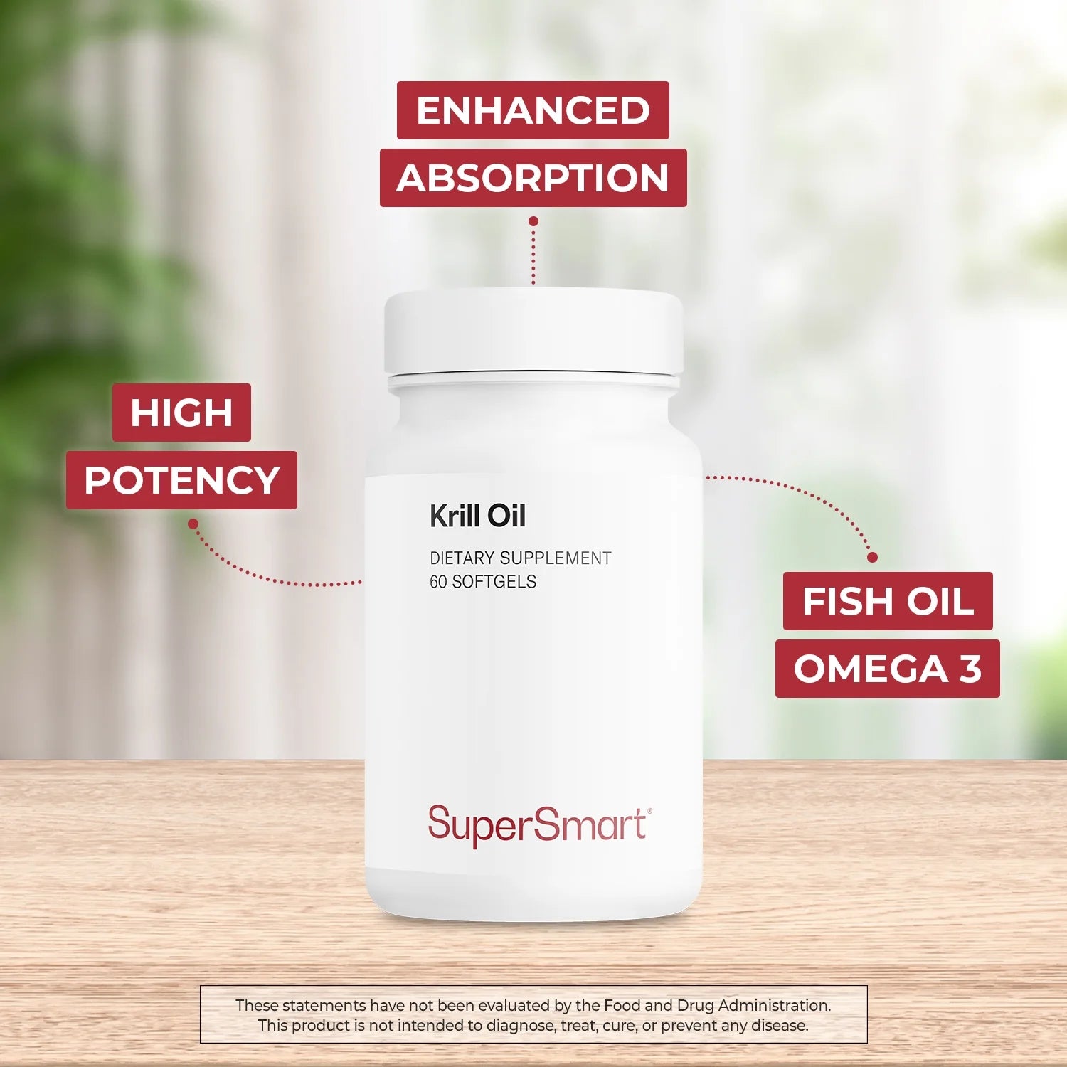 Krill Oil 1180Mg per Day (High Absorption) - Krill Oil Omega 3 Supplement - EPA & DHA Fatty Acids | Non-Gmo & Gluten Free - 60 Softgels
