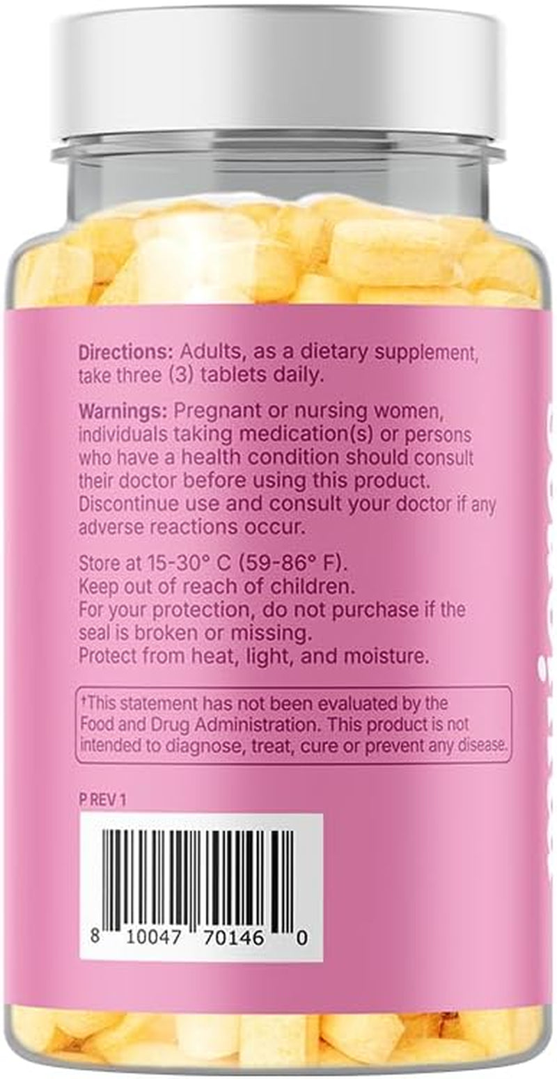 Mujeres Sexual Health Dietary Supplement - 30 Servings | Supports Vaginal Moisture and Hydration, Supports Energy and Blood Circulation, Hormone-Free Formula - 90 Tablets