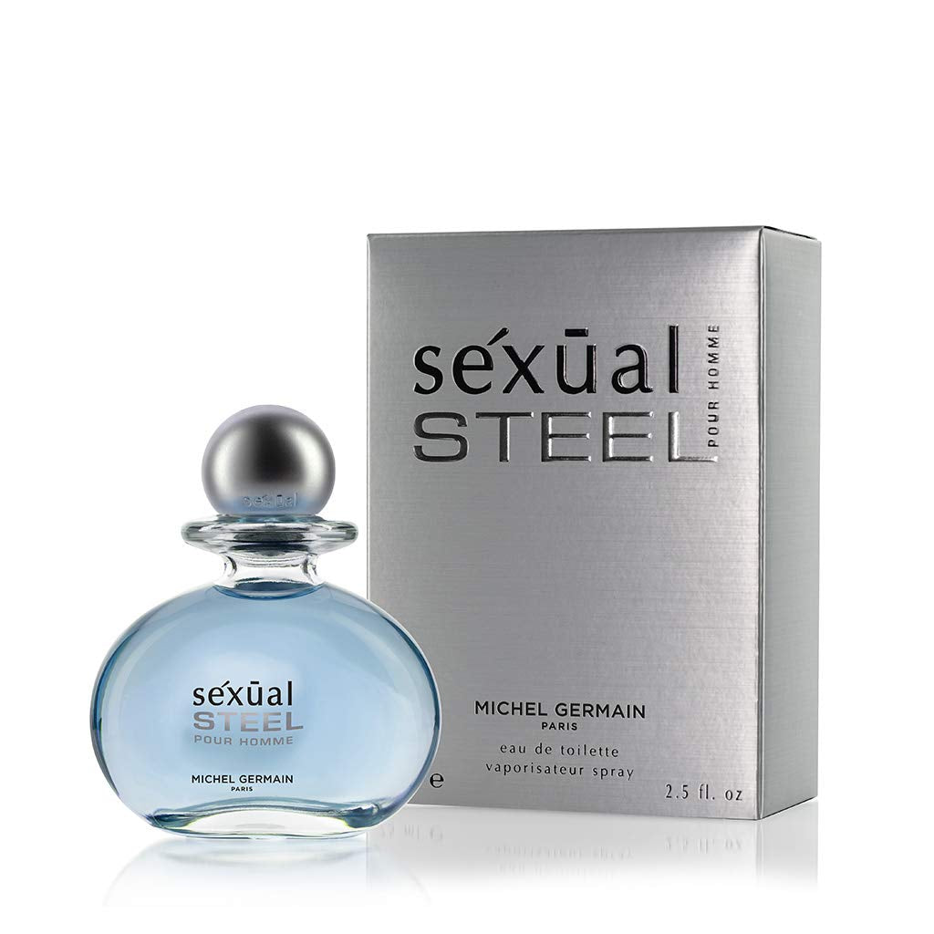 Sexual Steel Pour Homme Eau De Toilette Spray Men'S Cologne, Top Notes of Ginger, Bergamot, Rhubarb Leaves, Charismatic & Intense Gift for Him, 2.5 Fl Oz