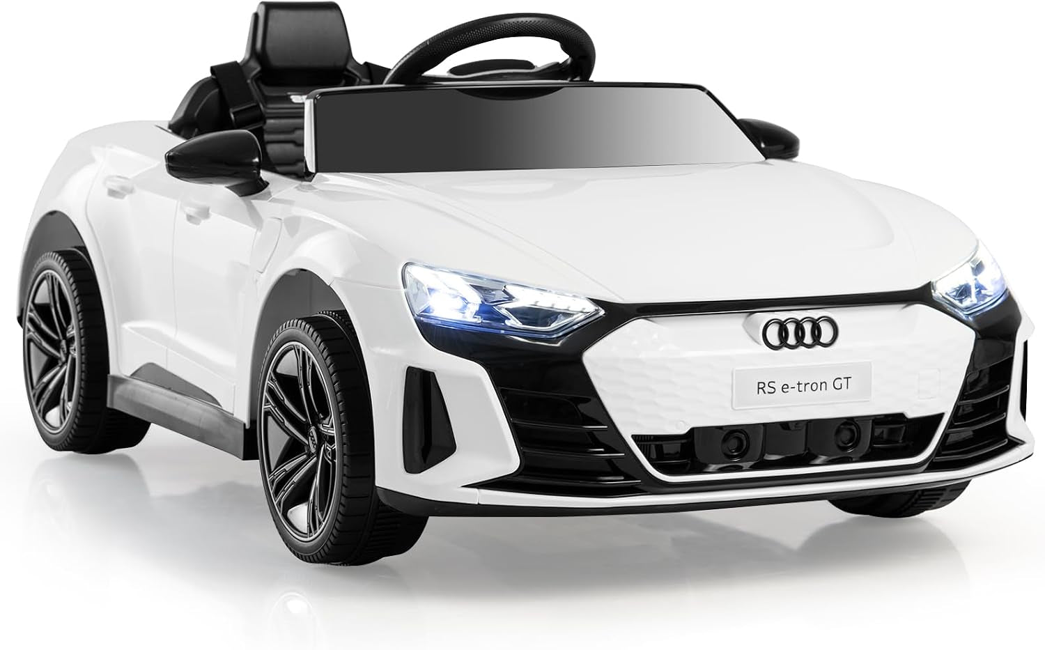 Kids Ride on Car, Licensed Audi RS E-Tron GT 12V Electric Vehicle with Remote Control, Battery Powered Toddlers Toy with Spring Suspension, Headlights, Music, MP3, USB, TF (Red)