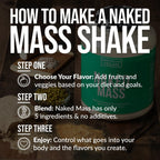 NAKED Mass - Vanilla Vegan Weight Gainer - 8Lb Bulk, GMO Free, Gluten Free, Soy Free & Dairy Free. No Artificial Ingredients - 1,230 Calories - 11 Servings
