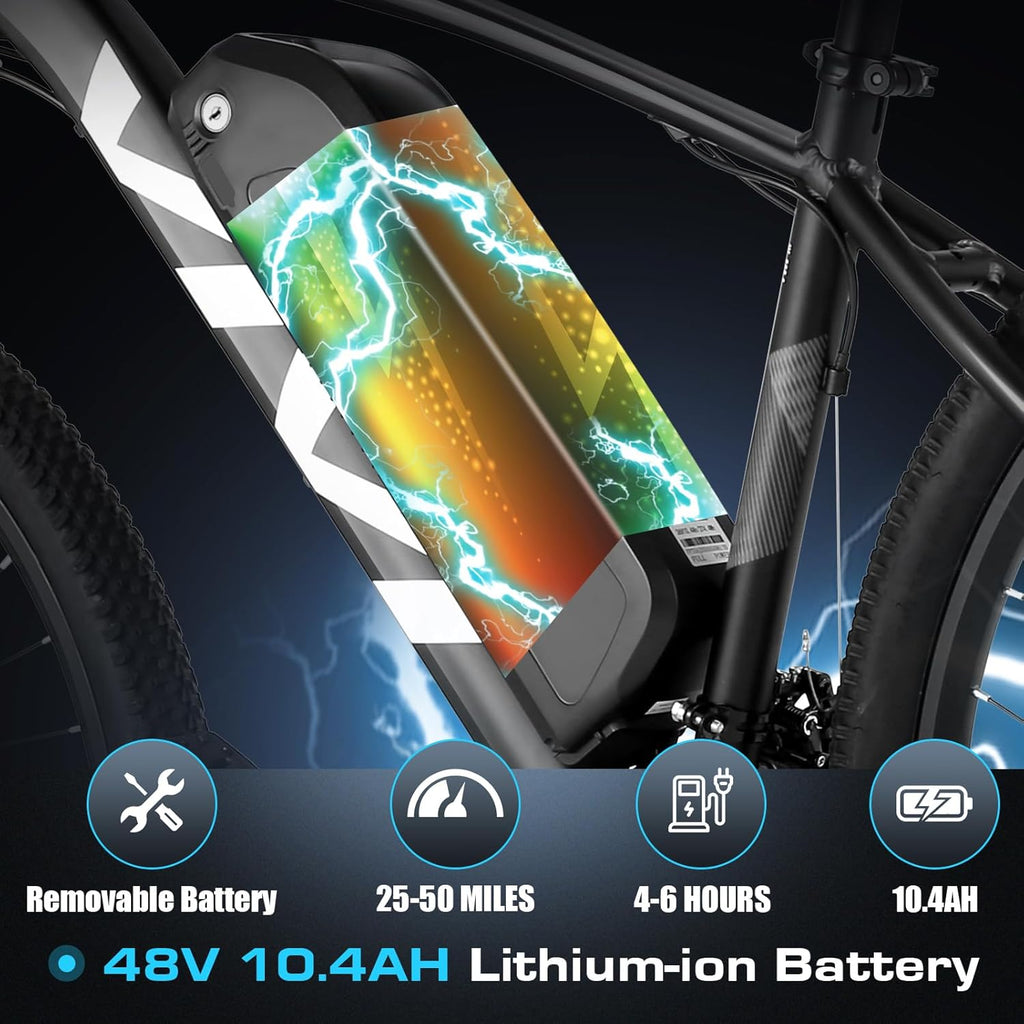 Electric Bike for Adults, 27.5" Electric Mountain Bike, Peak 749W Ebike 19.8MPH Electric Bike with 48V 499.2WH Battery, up to 50 Miles, 21 Speed Adult Electric Bicycles, SGS Certified to UL2849