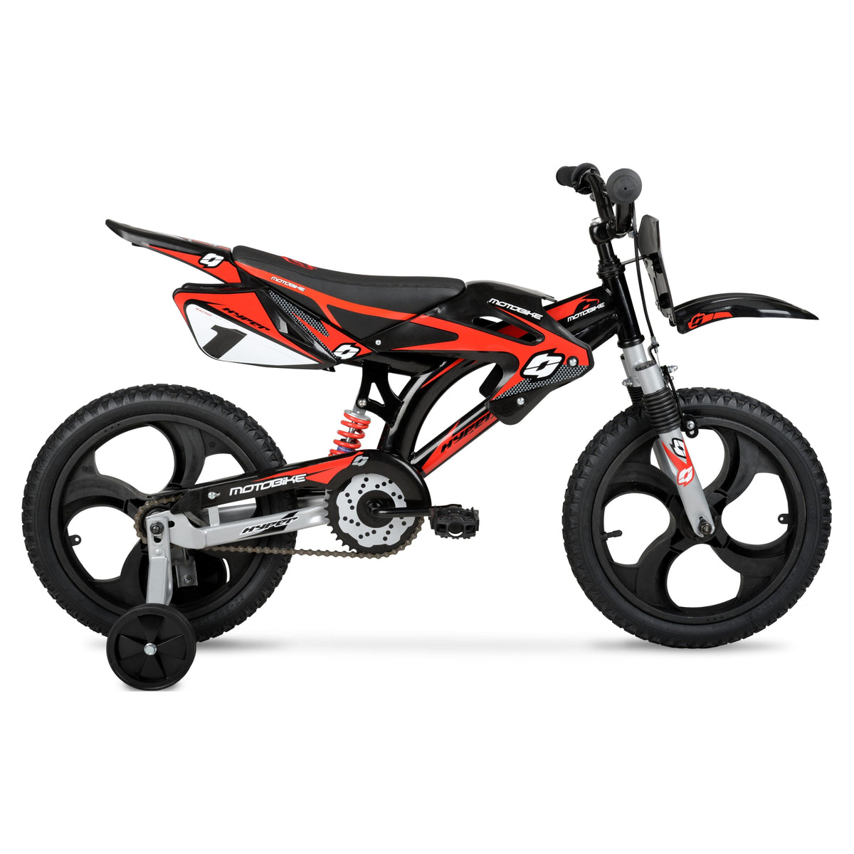 16" Moto Bike, Children Ages 5-7, Black/Red