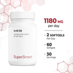 Krill Oil 1180Mg per Day (High Absorption) - Krill Oil Omega 3 Supplement - EPA & DHA Fatty Acids | Non-Gmo & Gluten Free - 60 Softgels