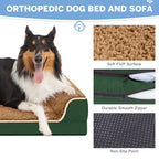 Dog Bed for Large Medium Small Dogs Orthopedic Dog Sofa Bed Non Slip Pet Couch with Removable Washable Cover Supportive Egg Crate Foam S to XL