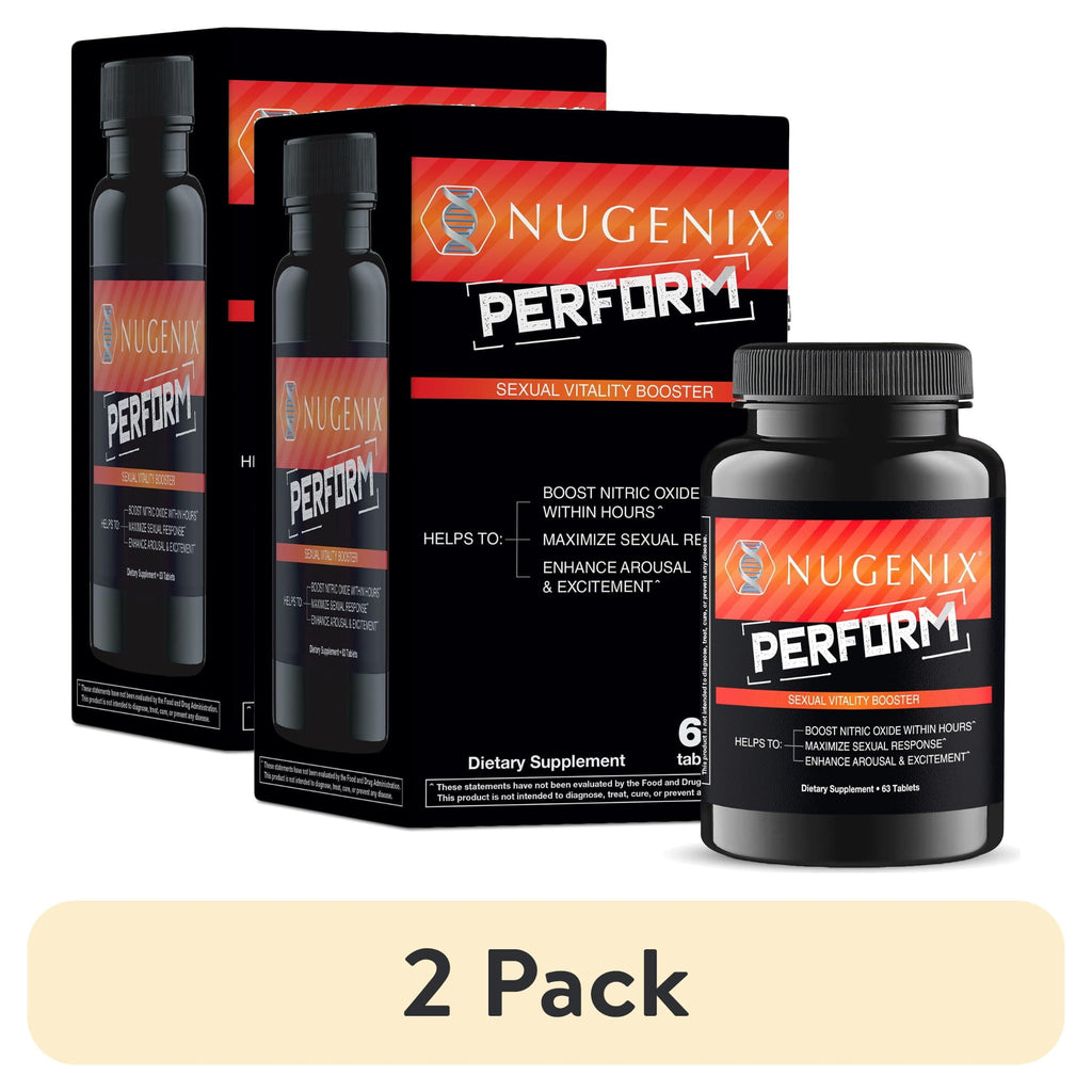 (2 Pack) Nugenix Perform Sexual Vitality & Nitric Oxide Booster, Men'S Health Supplement, 63 Count
