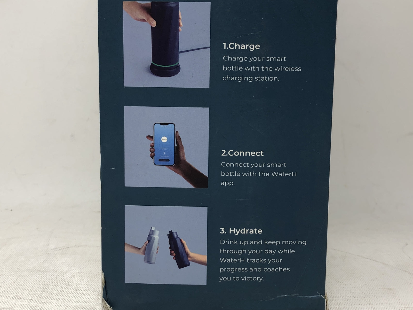 Water H Smart Water Bottle W/ TDS Sensing & Hydration AI Tech 18Oz