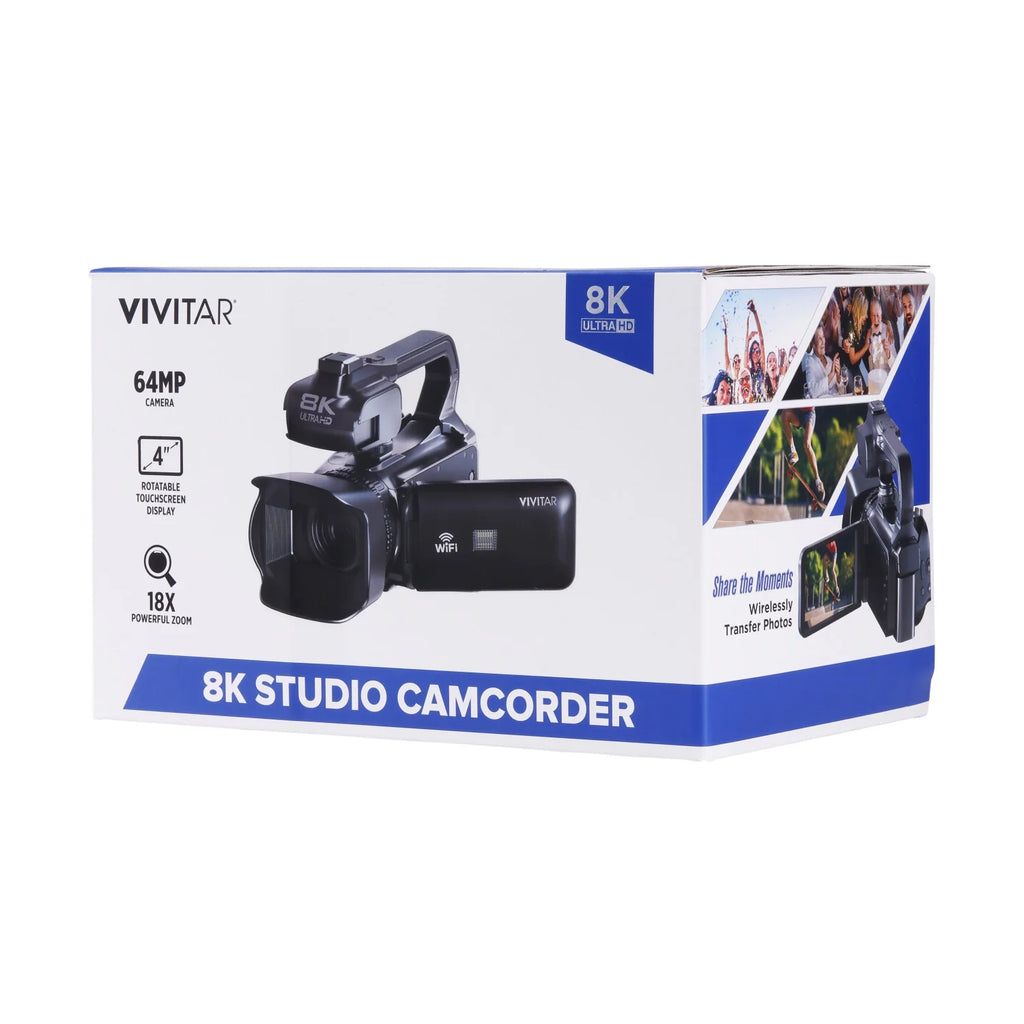 Full Size 8K Studio Video Camcorder, 64MB, Ultra HD, Black