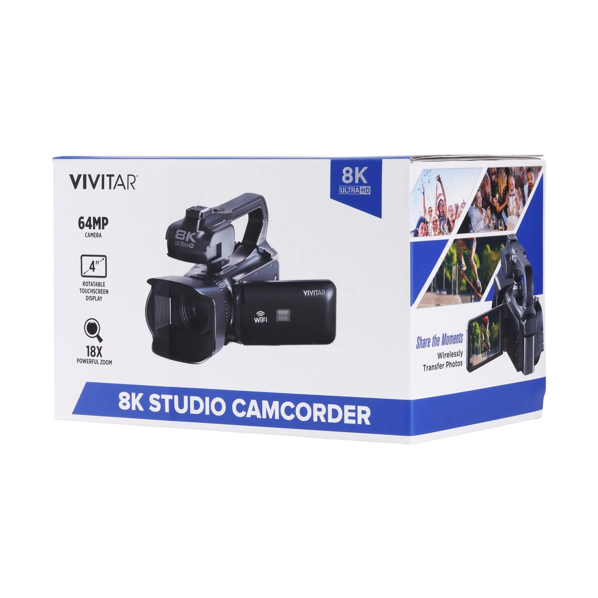 Full Size 8K Studio Video Camcorder, 64MB, Ultra HD, Black