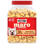 Marosnacks Small Dog Treats with Real Bone Marrow, Crunchy Dog Snacks, 40 Oz Canister