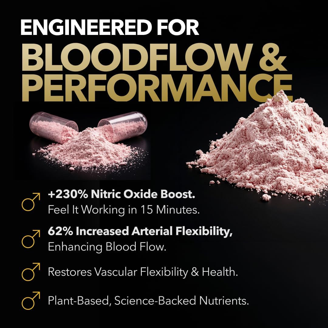Goldmember Lift – Natural Male Blood Flow Supplement - Sexual Enhancement, Size, Stamina & Performance with Nitrosigine, Trans-Resveratrol, S7 Plant Blend, Bioperine – Made in the USA, 180 Capsules