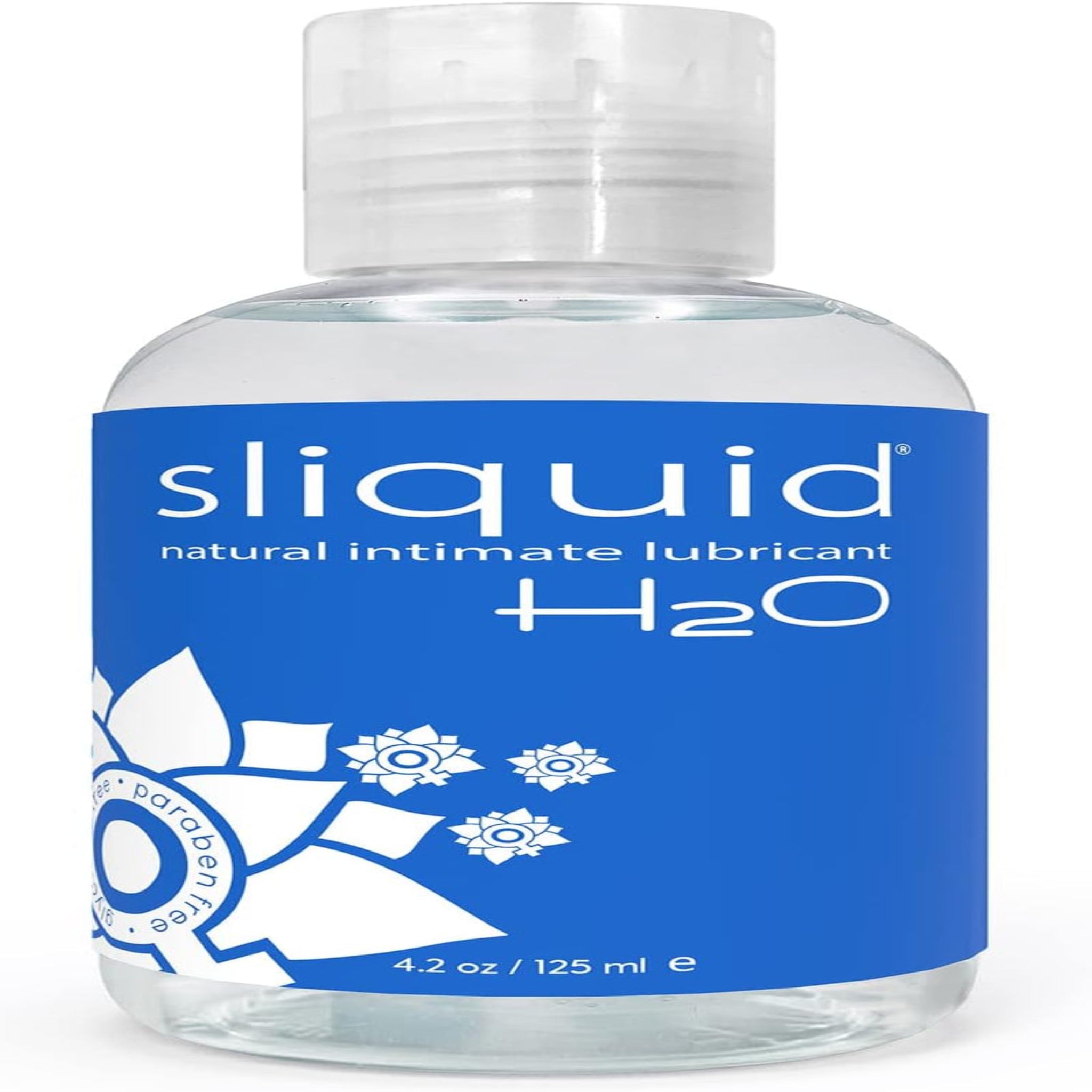 H2O Water Based Lube Lubricant for Sex, Glycerin Free Personal Lubricant (4.2 Oz) Clear, Unscented