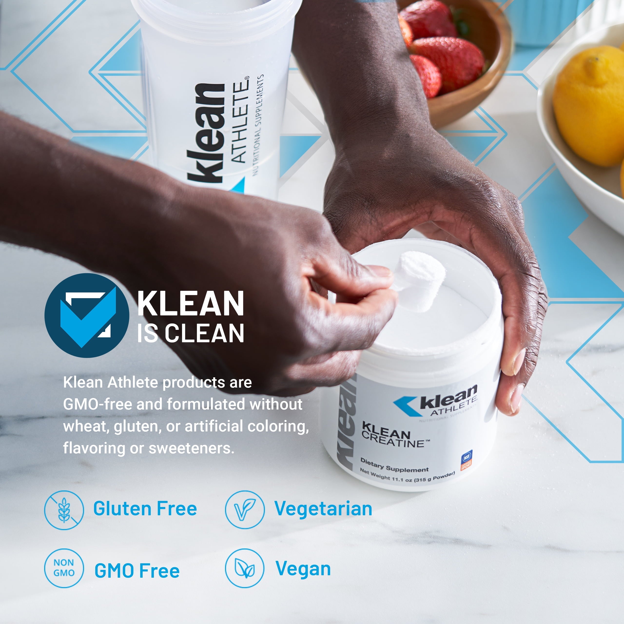 Klean Creatine - Supports Muscle Strength, Performance & Recovery from Strenuous Exercise* - NSF Certified for Sport - 11.1 Ounces - Unflavored