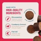 Vetiq 8-In-One Multifunctional Supplements for Dogs, Supports Hip & Joint, Urinary Tract, Immune System, Skin Health and Heart Health, Soft Chews, 60 Count