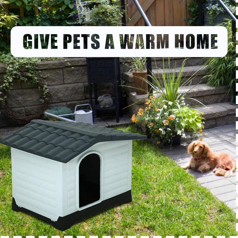 Dog House for Small, Medium and Large Dogs, Plastic, 26 Inch High