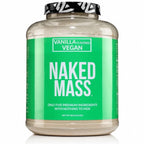NAKED Mass - Vanilla Vegan Weight Gainer - 8Lb Bulk, GMO Free, Gluten Free, Soy Free & Dairy Free. No Artificial Ingredients - 1,230 Calories - 11 Servings
