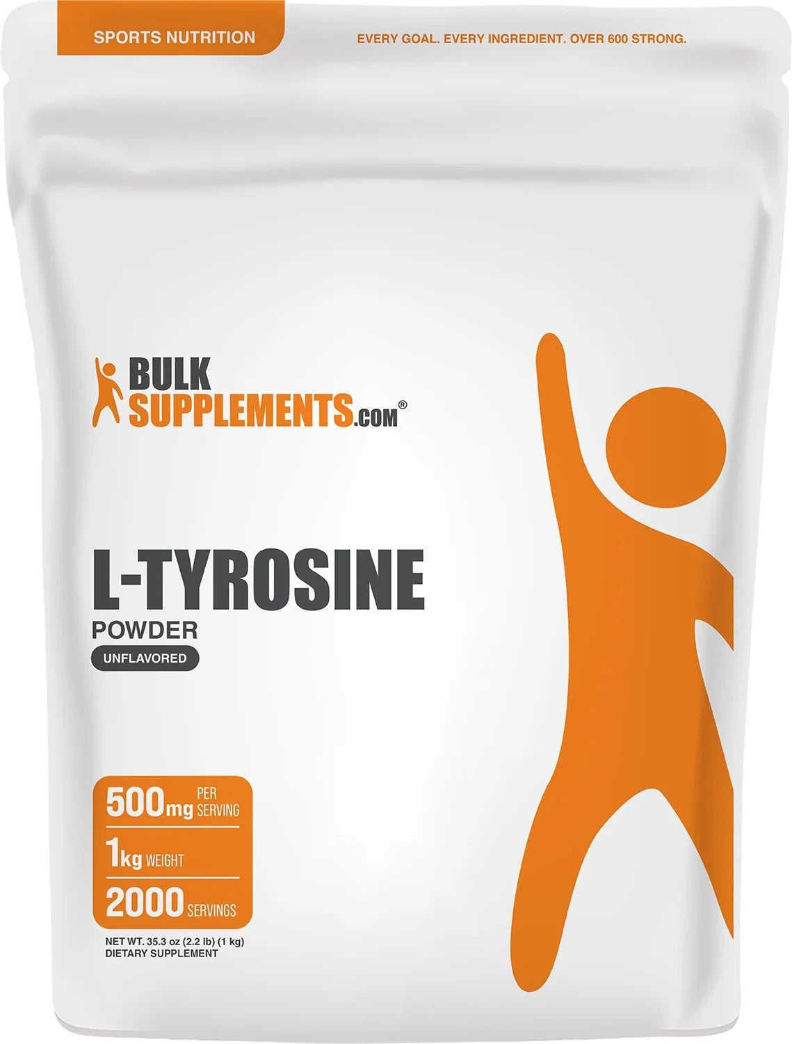Bulksupplements L-Tyrosine Powder - Tyrosine Supplement, Amino Acid Supplement - Unflavored, 1Kg (35.27 Oz)