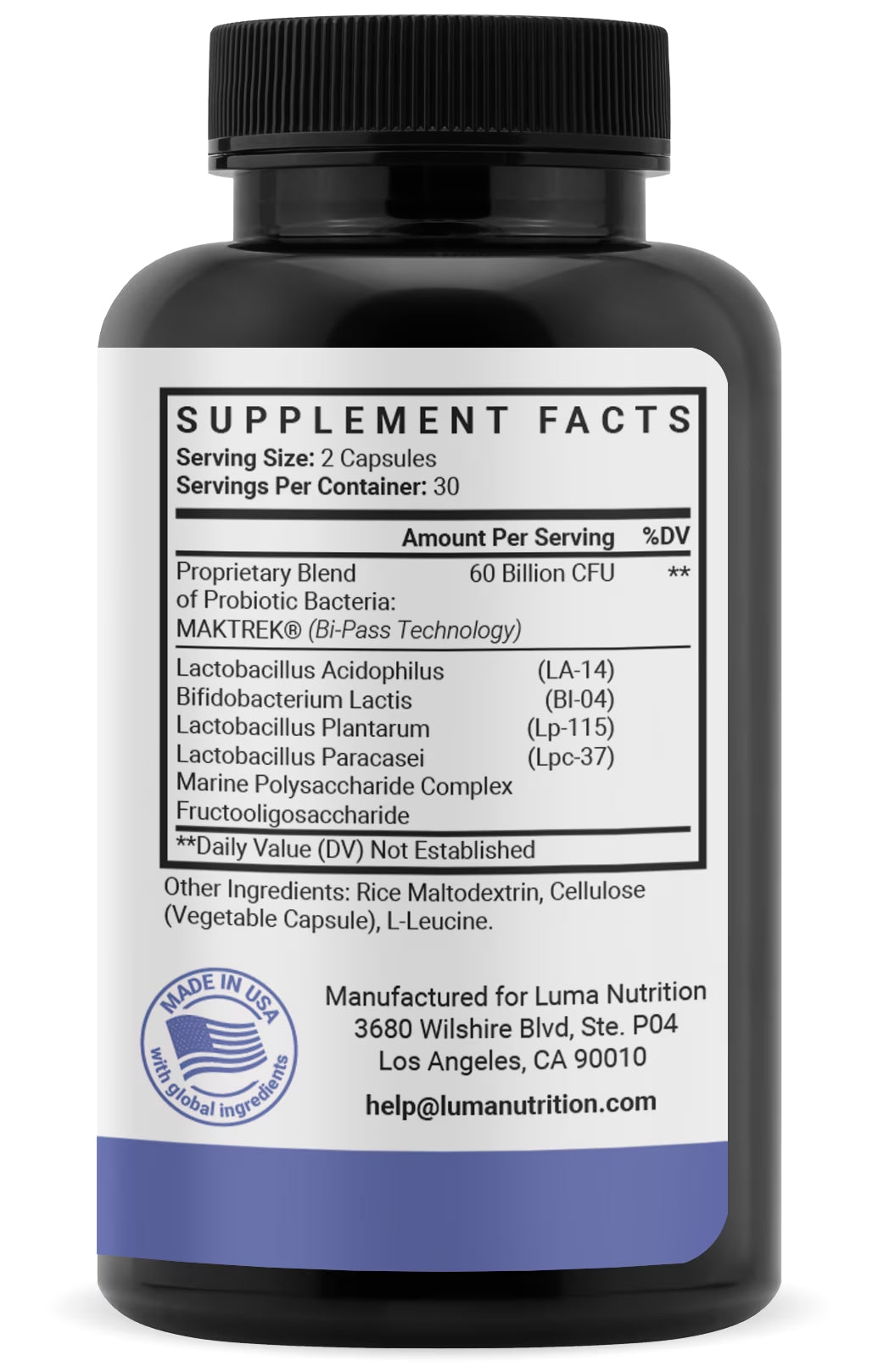 Probiotics 60 Billion CFU per Serving with Prebiotics - Probiotics for Women - Probiotics for Men - Formulated for Digestive Health - 60 Capsules, 30 Servings