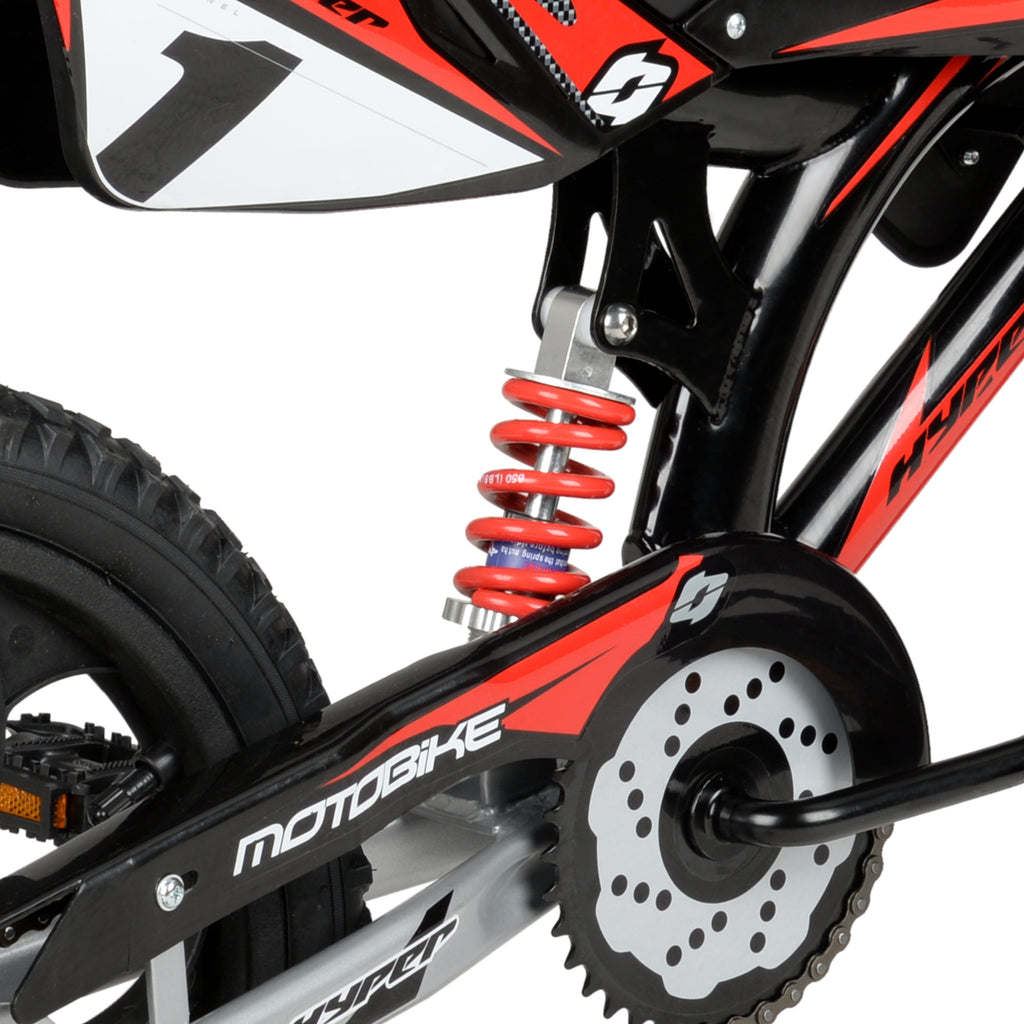16" Moto Bike, Children Ages 5-7, Black/Red