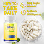 (5 Pack) Optimum Keto - Supplement for Weight Loss - Energy & Focus Boosting Dietary Supplements for Weight Management & Metabolism - Advanced Fat Burn Raspberry Ketones Pills - 300 Capsules