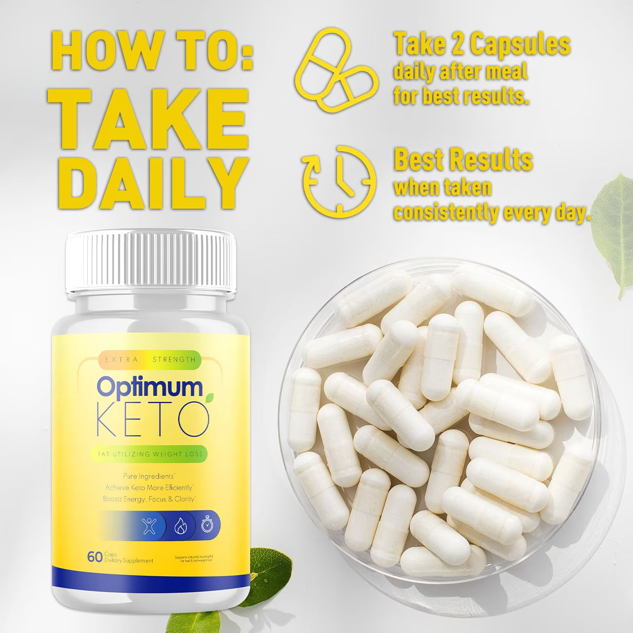 (5 Pack) Optimum Keto - Supplement for Weight Loss - Energy & Focus Boosting Dietary Supplements for Weight Management & Metabolism - Advanced Fat Burn Raspberry Ketones Pills - 300 Capsules