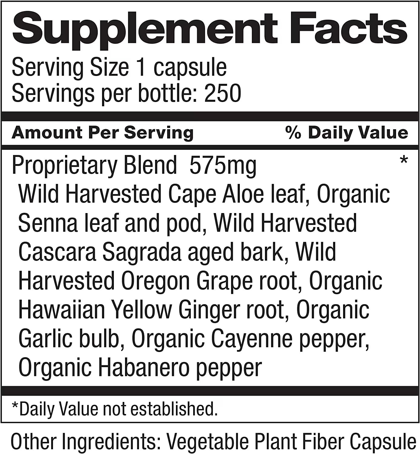 Intestinal Formula #1, All Natural Bowel Colon Cleanse, Promotes Regular Bowel Movements, Improves Detoxification, Immune Support, Herbal Supplements, Vegan - 250 Ct
