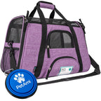 Airline Approved Pet Carrier for Cat, Soft Sided Dog Carrier for Small Dog, Cat Travel Supplies Accessories Indoor Cat, Ventilated Pet Carrying Bag Medium Large Kitten Puppy, Small Heather Pink