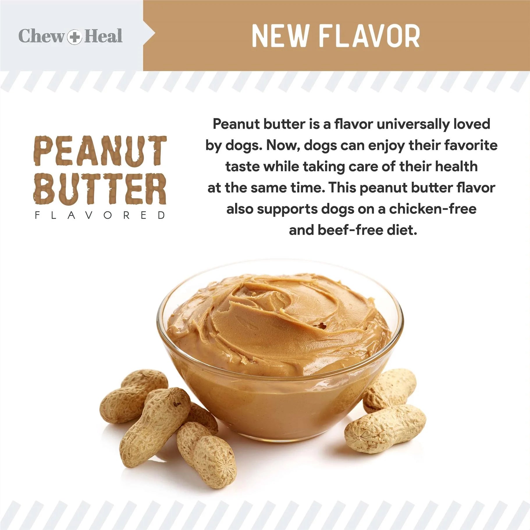 Dog Calming Treats, 60 Anxiety Relief Soft Chews for Dogs - Peanut Butter Flavor