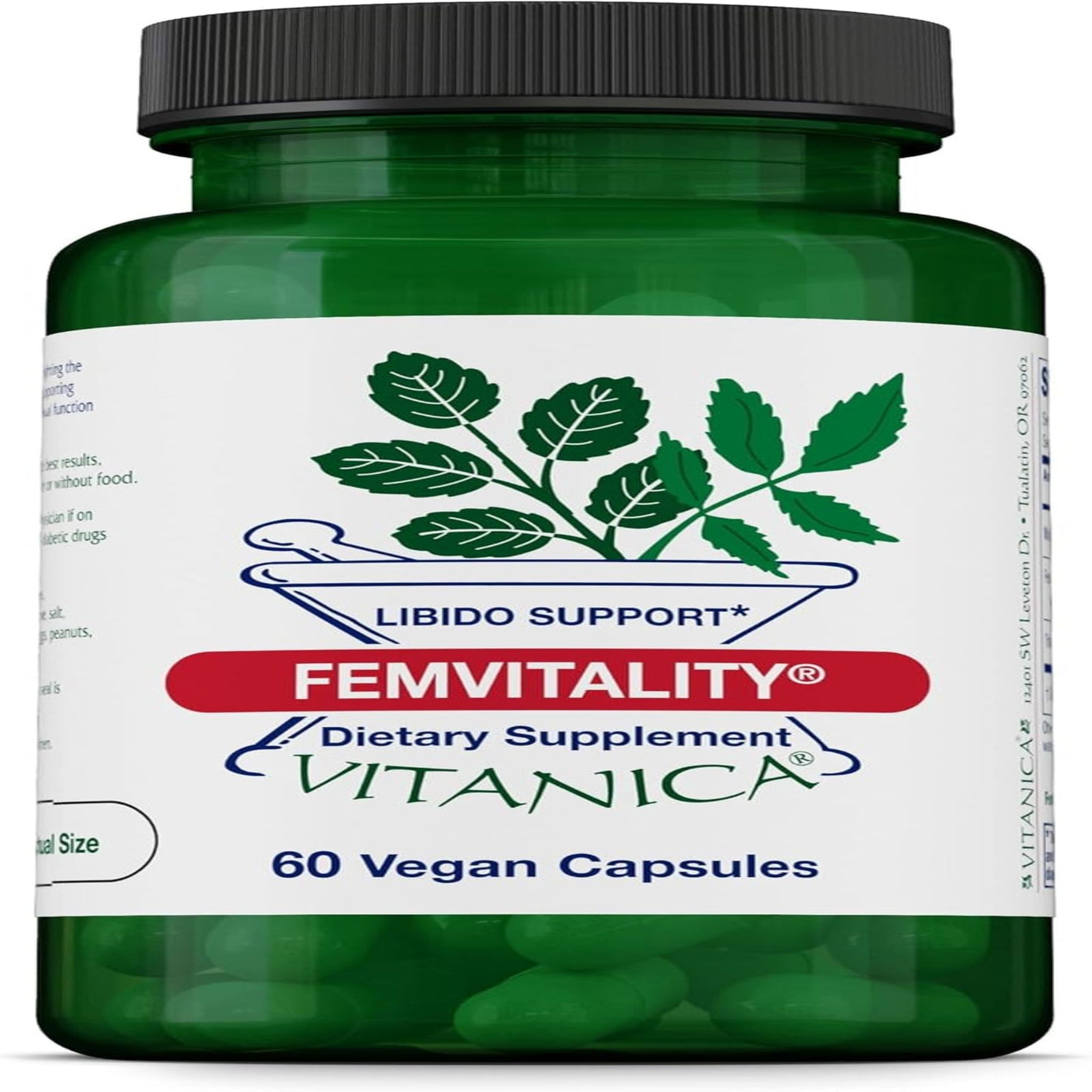 Femvitality Libido Supplement for Women, Natural Female Libido Booster for Women, Increases Intimate Drive, Desire and Stamina, Helps Vaginal Dryness, Vegan 60 Capsules