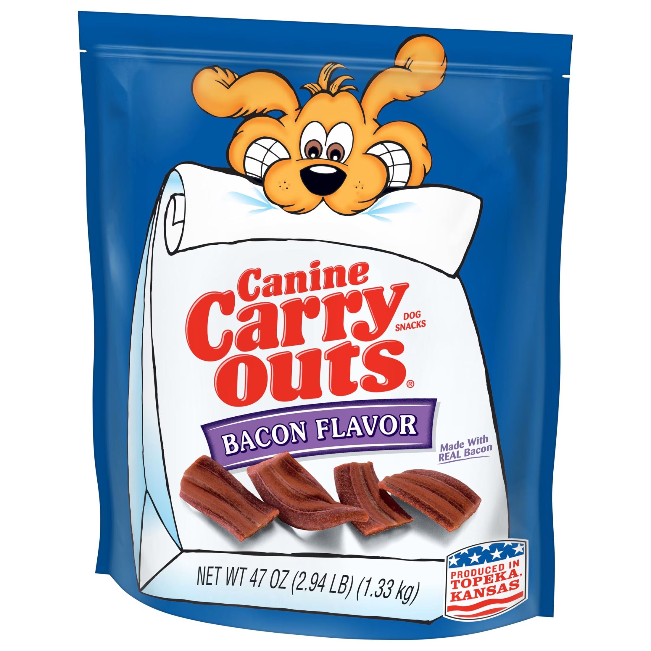 Bacon Flavor Dog Treats, 47Oz Bag