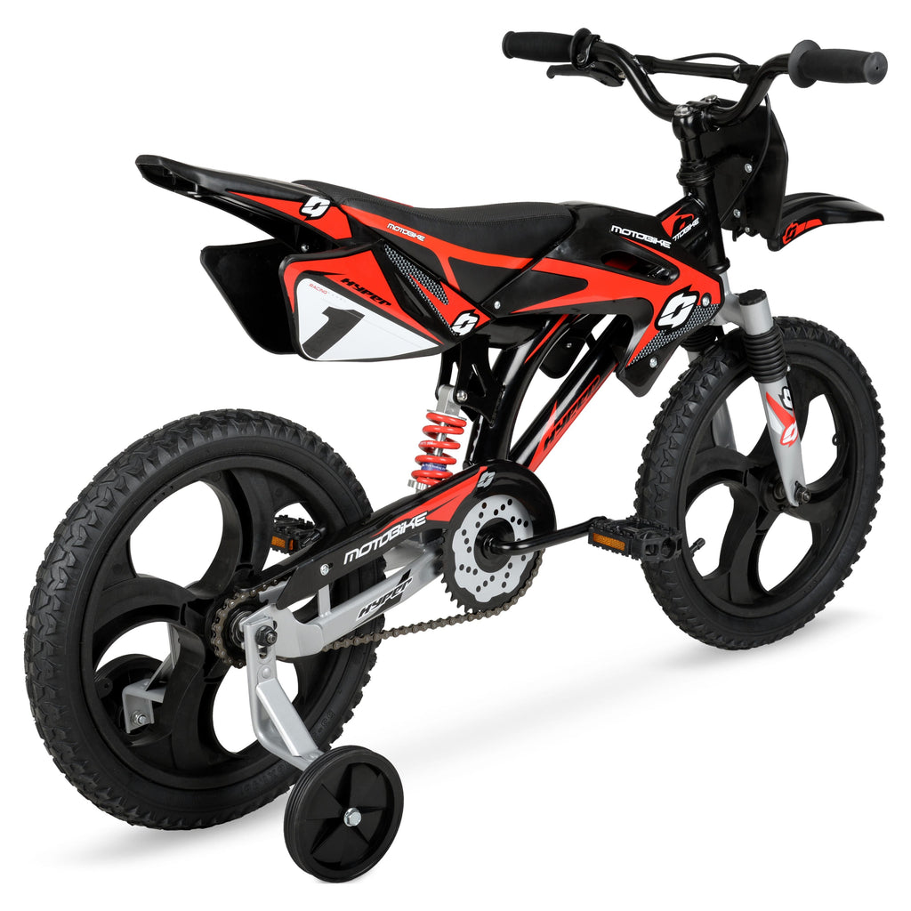 16" Moto Bike, Children Ages 5-7, Black/Red