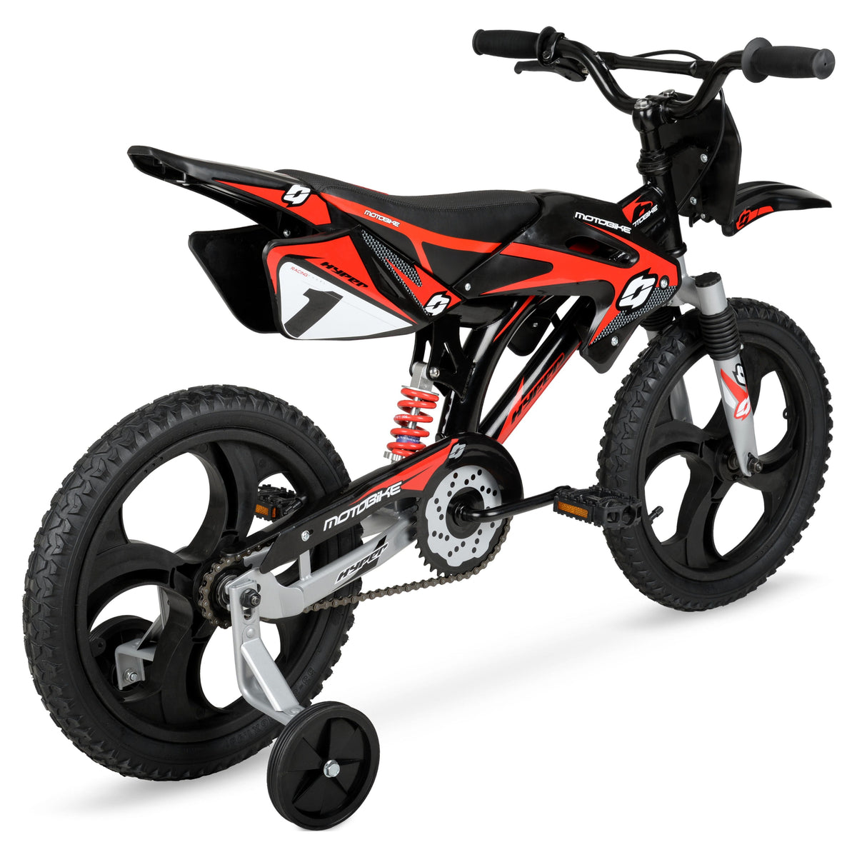 16" Moto Bike, Children Ages 5-7, Black/Red