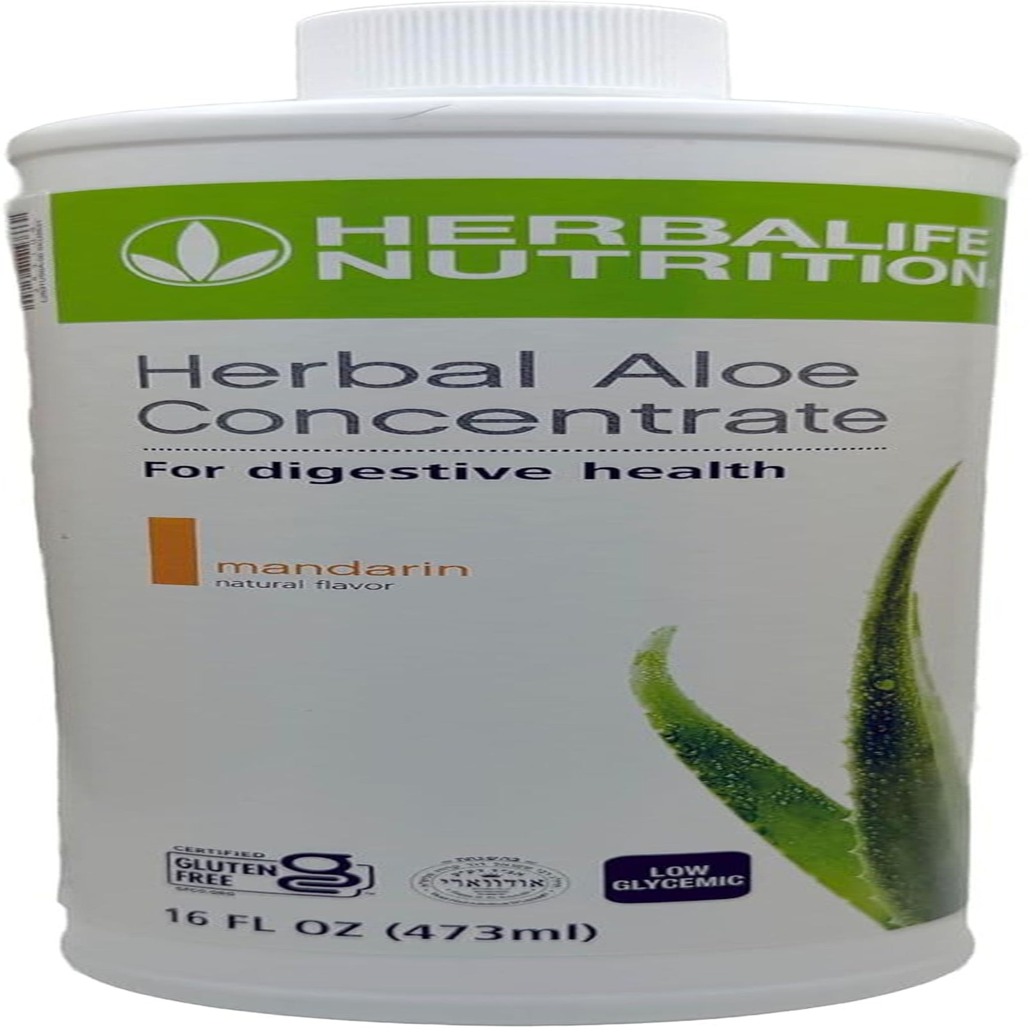 Aloe Concentrate Pint: Mandarin Flavor 16 FL Oz (473 Ml) for Digestive Health with Premium-Quality Aloe, Gluten-Free, 0 Calories, 0 Sugar, Naturally Flavored