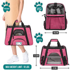 Airline Approved Pet Carrier for Cat, Soft Sided Dog Carrier for Small Dog, Cat Travel Supplies Accessories Indoor Cat, Ventilated Pet Carrying Bag Medium Large Kitten Puppy, Small Heather Pink
