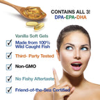 (Pack of 3) Natural Antarctic Wild Caught Omega 3 Fish Oil DPA-EPA-DHA Supplement