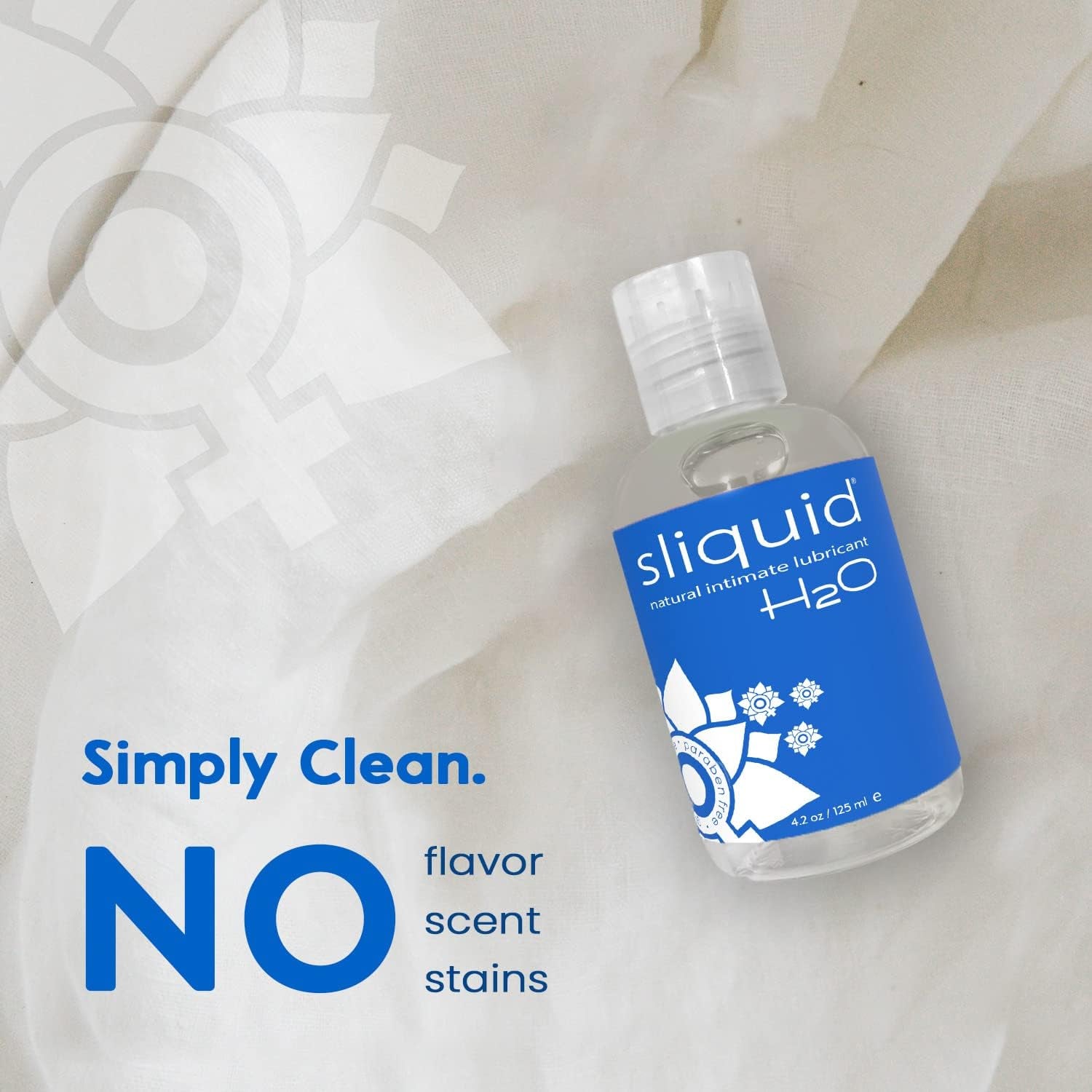 H2O Water Based Lube Lubricant for Sex, Glycerin Free Personal Lubricant (4.2 Oz) Clear, Unscented