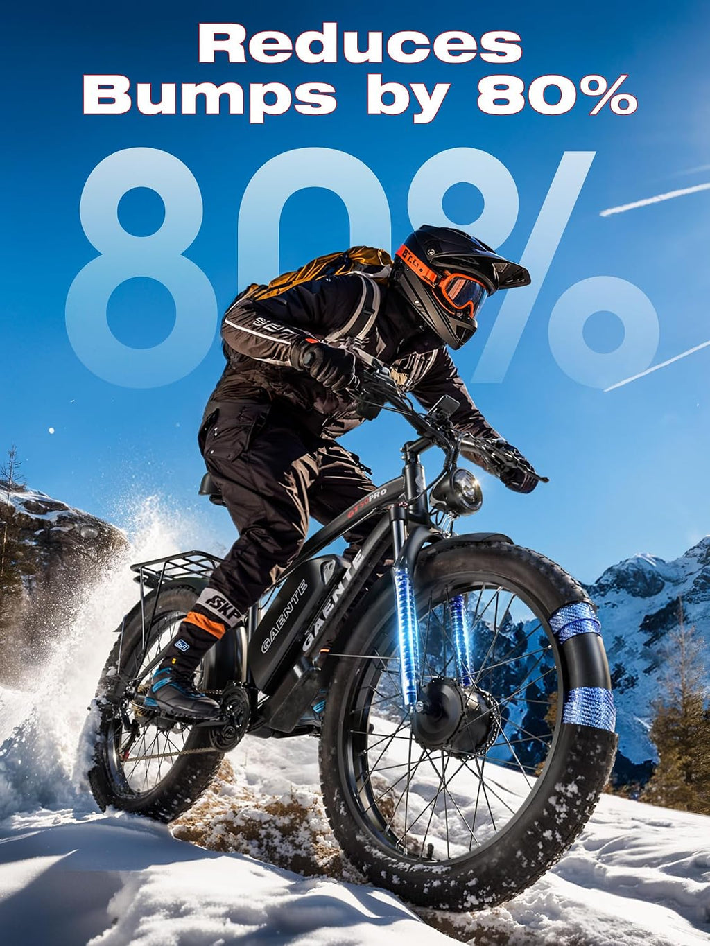 Electric Bike for Adults,Peak 9000W Brushless Dual Motor Ebike,58V32Ah Electric Bicycle 24/26" Fat Tire,Max Speed 45Mph E-Bike,Dual Hydraulic Disc Brake Electric Mountain Bike for Men Women