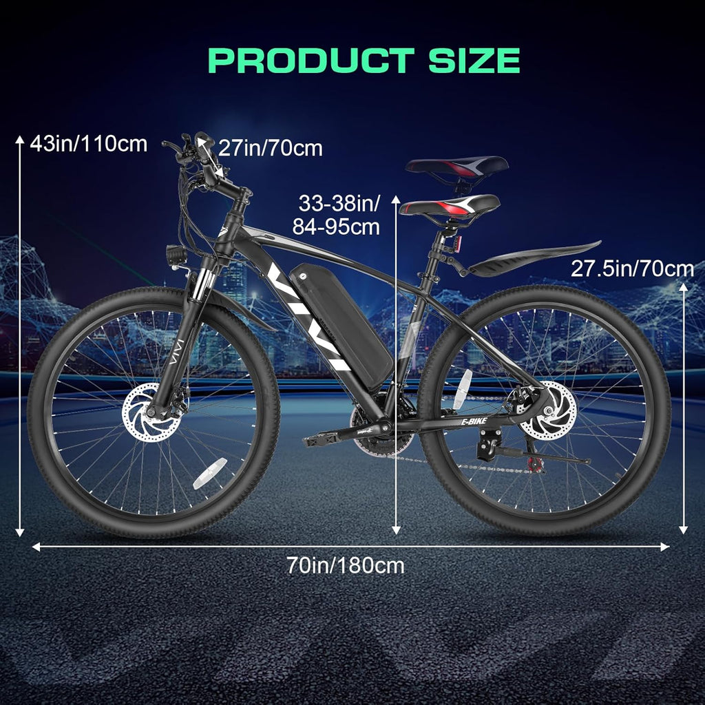 Electric Bike for Adults, 27.5" Electric Mountain Bike, Peak 749W Ebike 19.8MPH Electric Bike with 48V 499.2WH Battery, up to 50 Miles, 21 Speed Adult Electric Bicycles, SGS Certified to UL2849