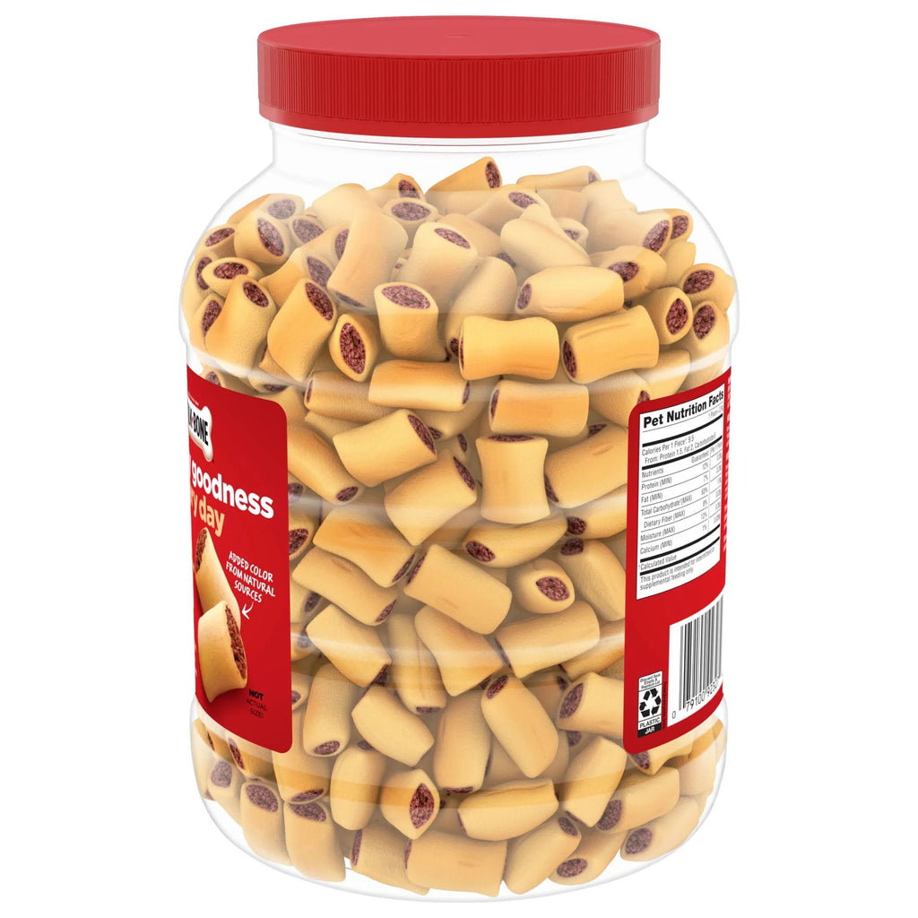 Marosnacks Small Dog Treats with Real Bone Marrow, Crunchy Dog Snacks, 40 Oz Canister