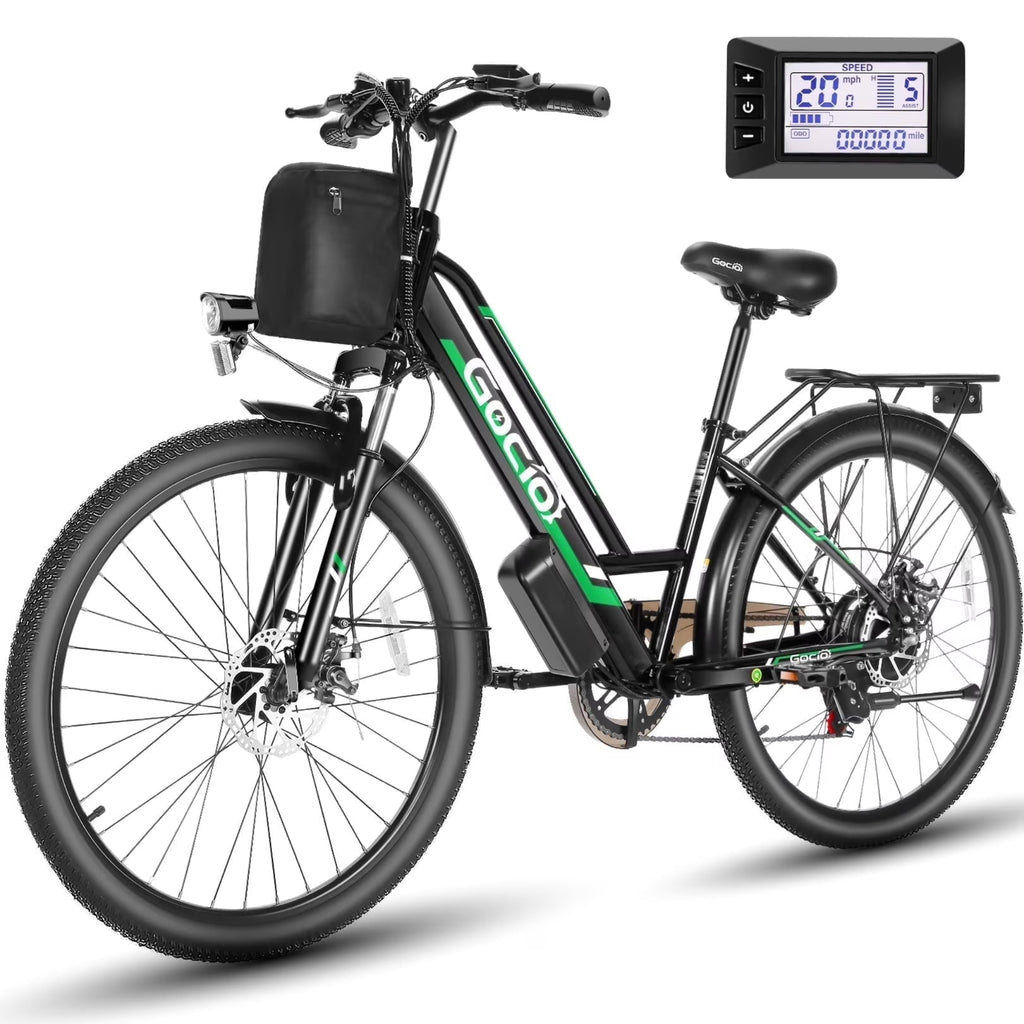 UL2849 Certified 26" Electric Bike for Adults, 750W Peak Motor, 48V 7.8Ah Battery, 19.8 Mph 7-Speed Commuter Ebike with Disc Brakes