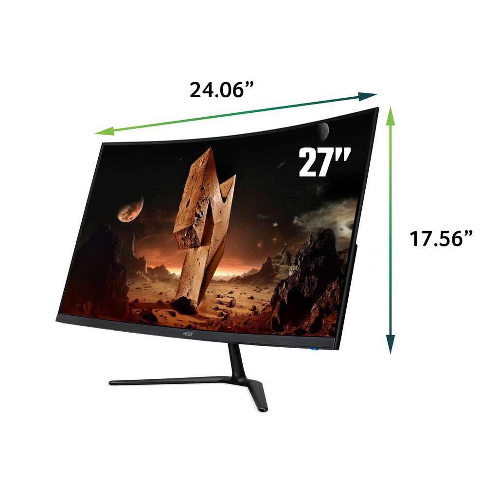 Nitro ED0 Series Gaming Monitor 27" 1920 X 1080) Curved Full HD Widescreen with AMD Freesync Technology, 180Hz ED270R S3Biip