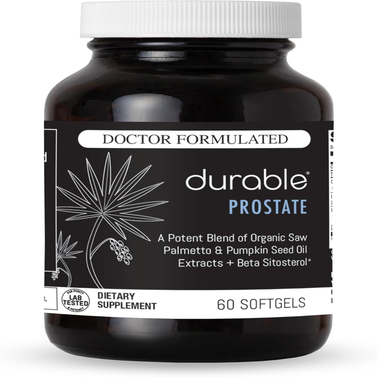 Prostate 300 Mg, 60 Softgels, 30 Day Supply | Organic Saw Palmetto Beta-Sitosterol Lycopene & Pumpkin Seed, Doctor-Formulated to Support Prostate Health and Urination