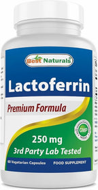 (3 Pack)  Lactoferrin 250 Mg 60 Vegetarian Capsules | Healthy Immune Supplement