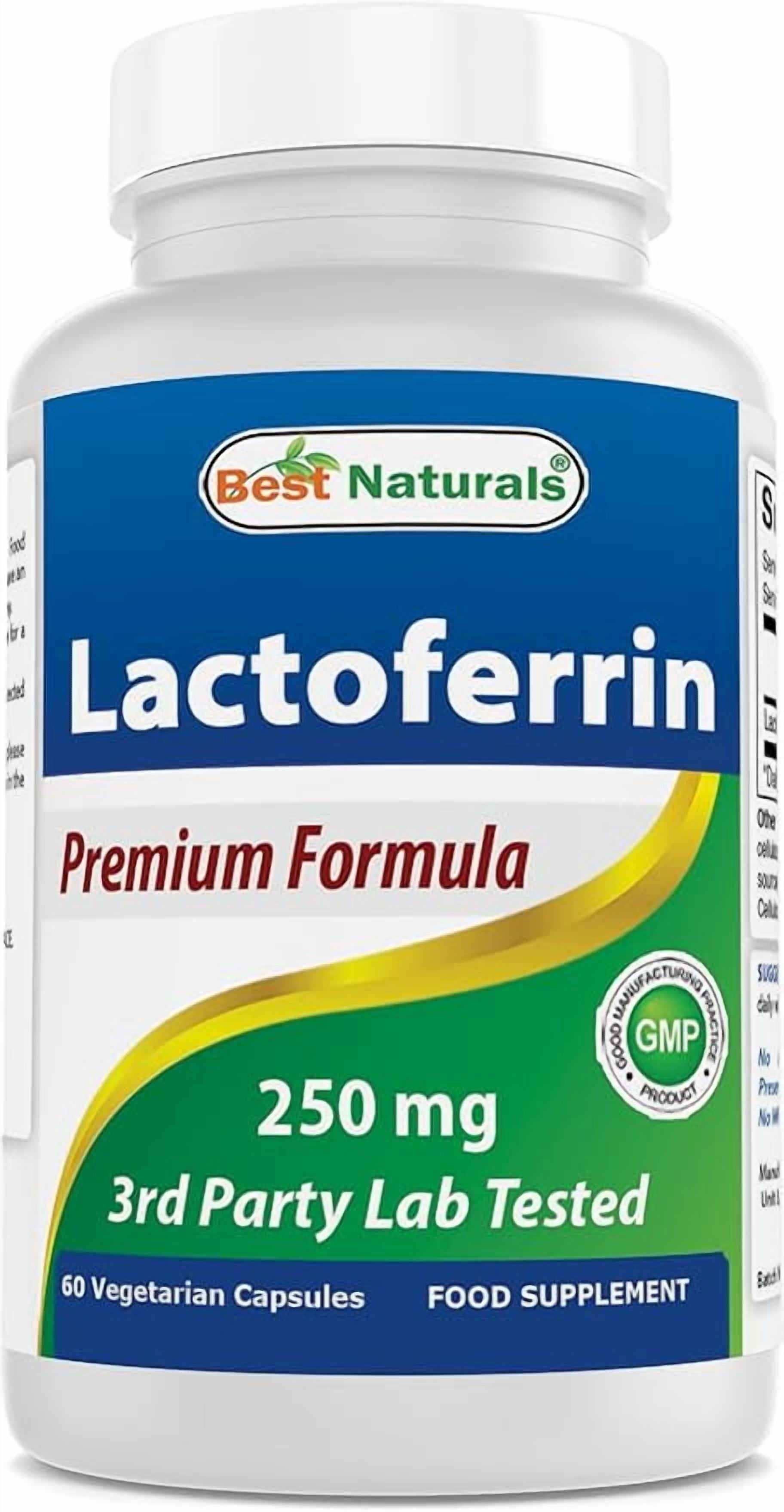 (3 Pack)  Lactoferrin 250 Mg 60 Vegetarian Capsules | Healthy Immune Supplement