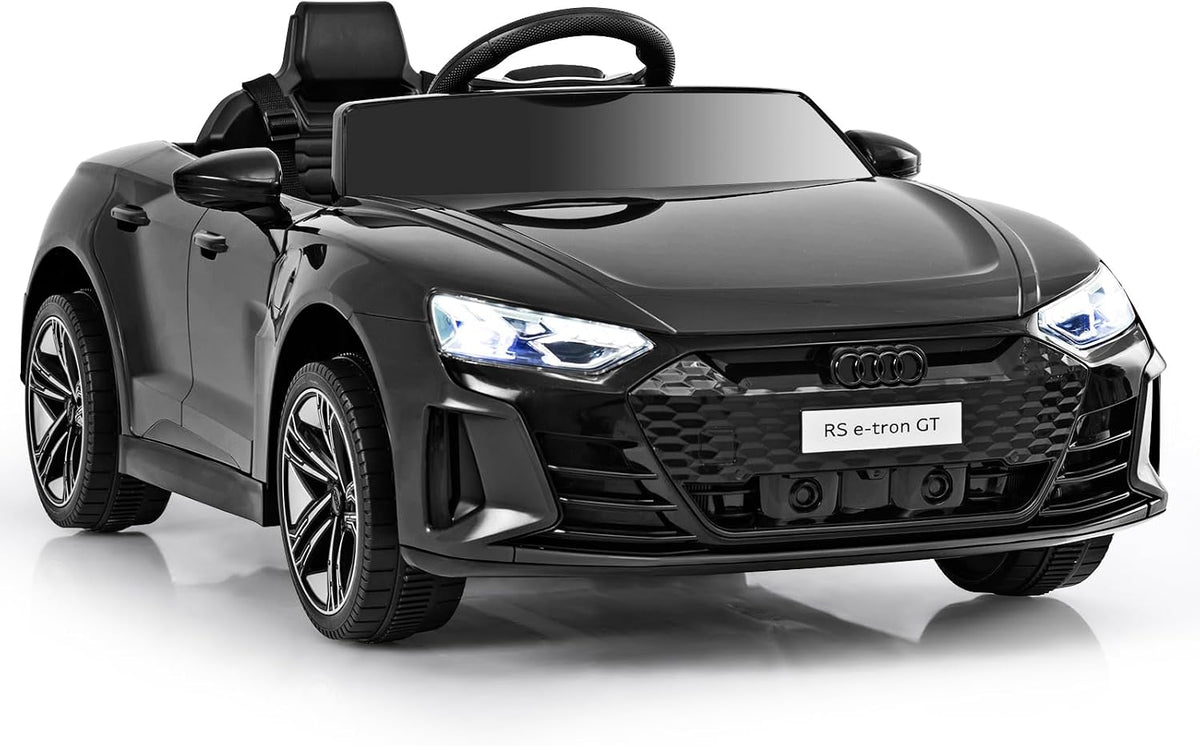 Kids Ride on Car, Licensed Audi RS E-Tron GT 12V Electric Vehicle with Remote Control, Battery Powered Toddlers Toy with Spring Suspension, Headlights, Music, MP3, USB, TF (Red)