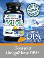 (Pack of 3) Natural Antarctic Wild Caught Omega 3 Fish Oil DPA-EPA-DHA Supplement